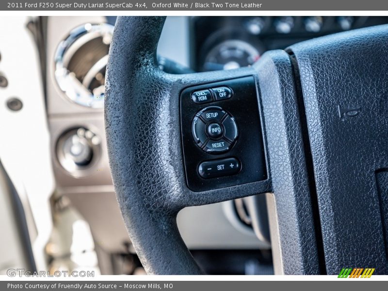 Oxford White / Black Two Tone Leather 2011 Ford F250 Super Duty Lariat SuperCab 4x4