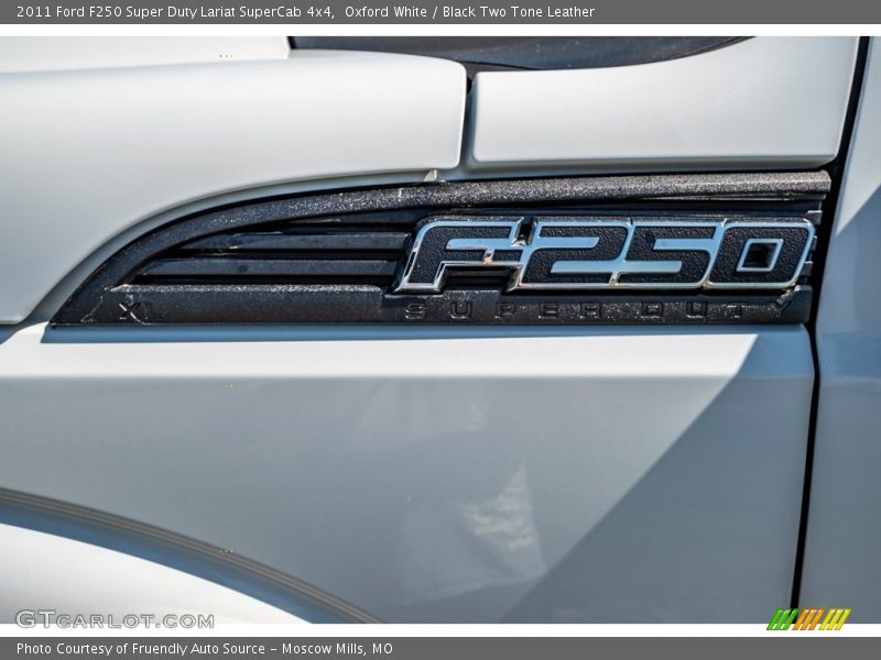 Oxford White / Black Two Tone Leather 2011 Ford F250 Super Duty Lariat SuperCab 4x4