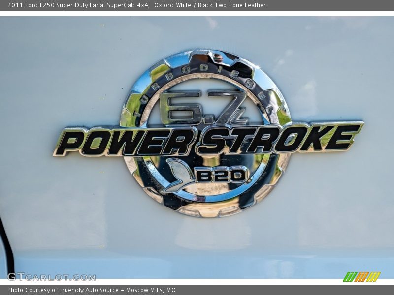 Oxford White / Black Two Tone Leather 2011 Ford F250 Super Duty Lariat SuperCab 4x4