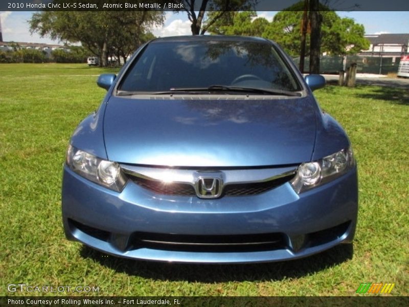 Atomic Blue Metallic / Black 2010 Honda Civic LX-S Sedan