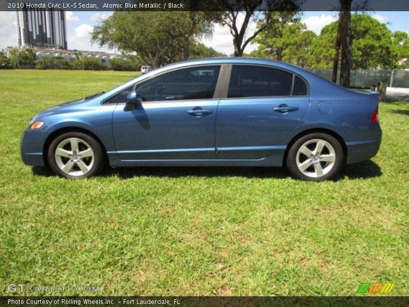 Atomic Blue Metallic / Black 2010 Honda Civic LX-S Sedan