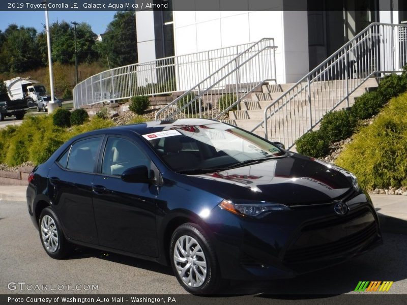 Galactic Aqua Mica / Almond 2019 Toyota Corolla LE