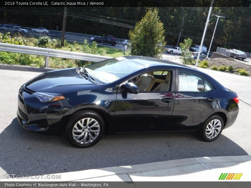 Galactic Aqua Mica / Almond 2019 Toyota Corolla LE