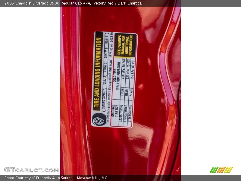 Victory Red / Dark Charcoal 2005 Chevrolet Silverado 3500 Regular Cab 4x4