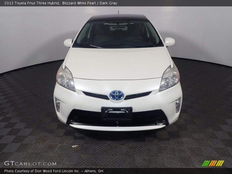 Blizzard White Pearl / Dark Gray 2013 Toyota Prius Three Hybrid