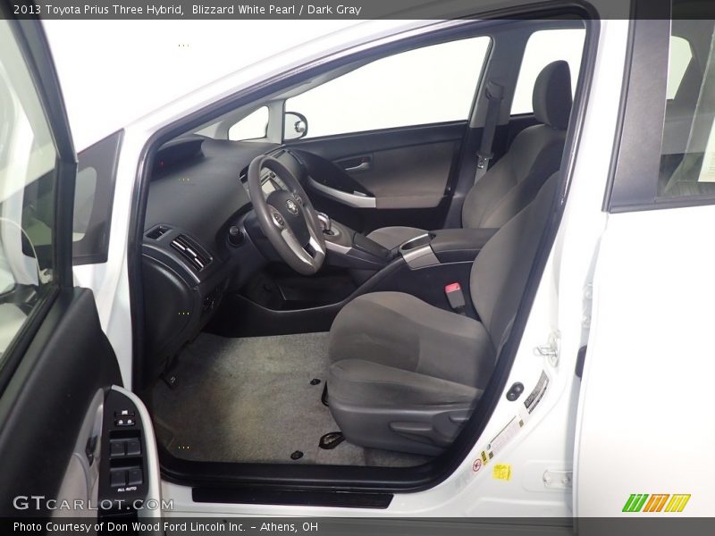 Blizzard White Pearl / Dark Gray 2013 Toyota Prius Three Hybrid