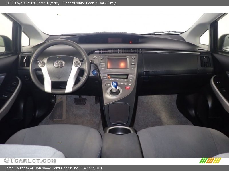 Blizzard White Pearl / Dark Gray 2013 Toyota Prius Three Hybrid