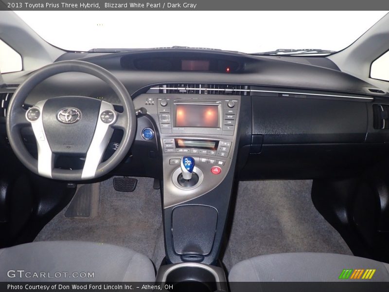 Blizzard White Pearl / Dark Gray 2013 Toyota Prius Three Hybrid