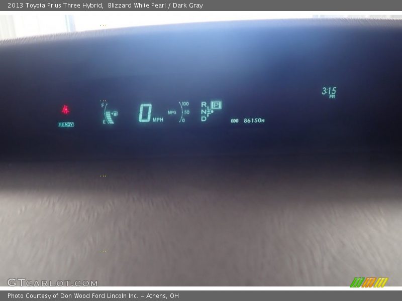 Blizzard White Pearl / Dark Gray 2013 Toyota Prius Three Hybrid