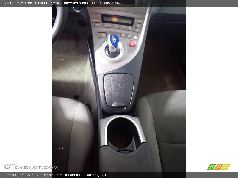 Blizzard White Pearl / Dark Gray 2013 Toyota Prius Three Hybrid