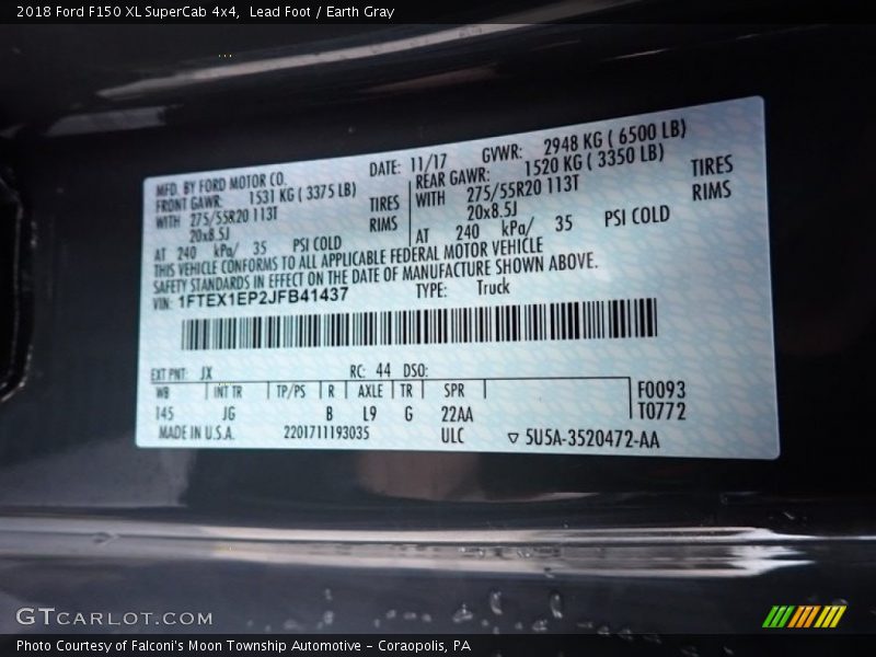 Lead Foot / Earth Gray 2018 Ford F150 XL SuperCab 4x4