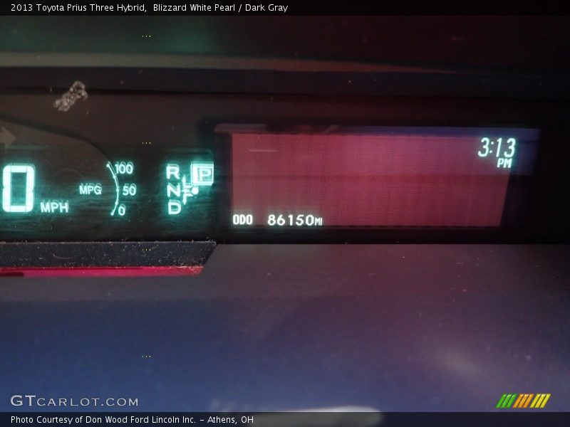 Blizzard White Pearl / Dark Gray 2013 Toyota Prius Three Hybrid