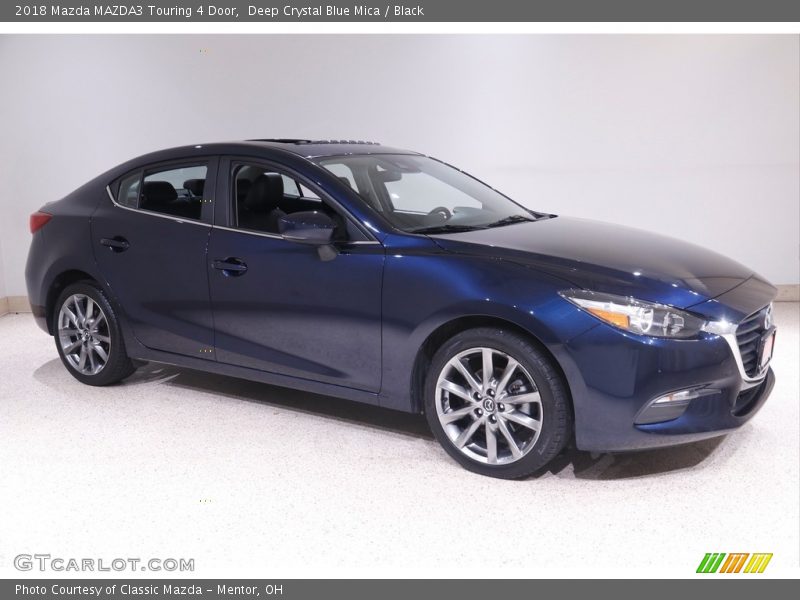 Deep Crystal Blue Mica / Black 2018 Mazda MAZDA3 Touring 4 Door