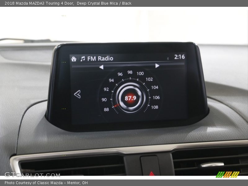 Deep Crystal Blue Mica / Black 2018 Mazda MAZDA3 Touring 4 Door