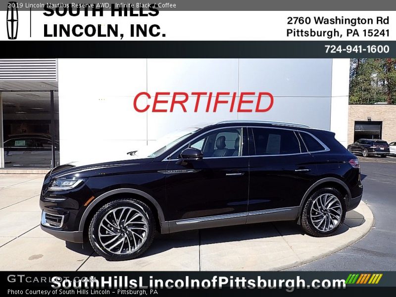 Infinite Black / Coffee 2019 Lincoln Nautilus Reserve AWD