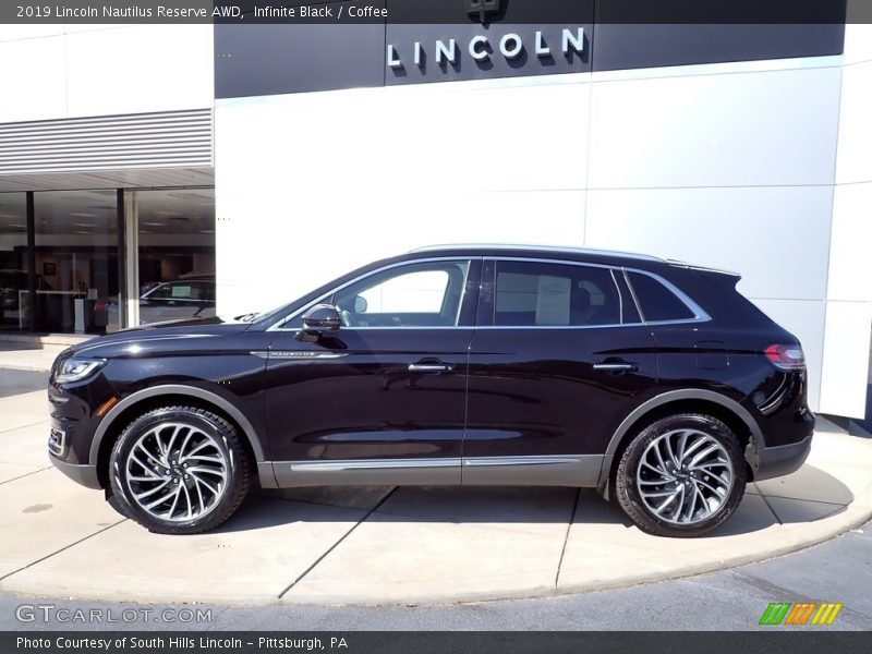 Infinite Black / Coffee 2019 Lincoln Nautilus Reserve AWD