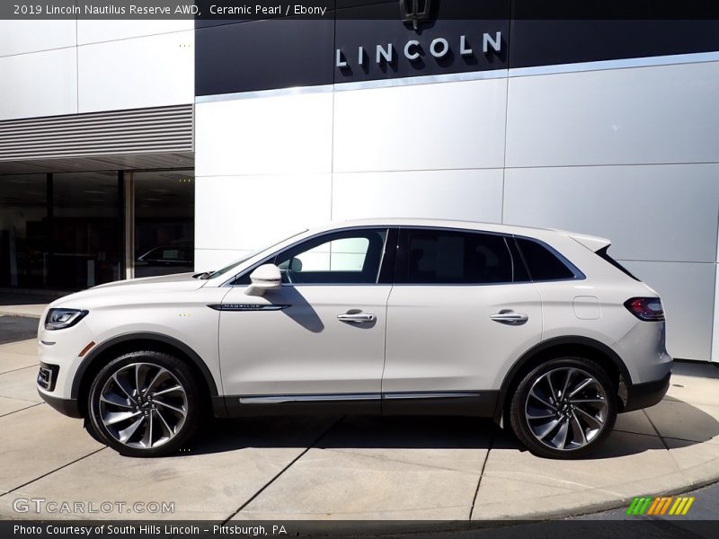 Ceramic Pearl / Ebony 2019 Lincoln Nautilus Reserve AWD