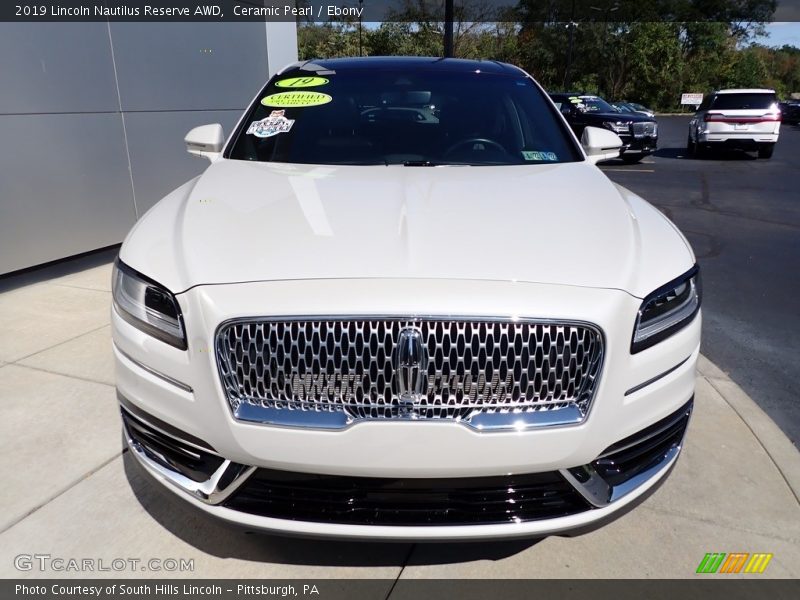 Ceramic Pearl / Ebony 2019 Lincoln Nautilus Reserve AWD