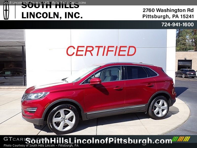 Ruby Red / Cappuccino 2018 Lincoln MKC Premier AWD