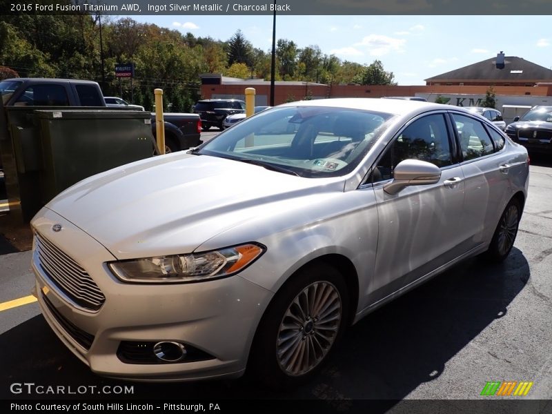 Ingot Silver Metallic / Charcoal Black 2016 Ford Fusion Titanium AWD