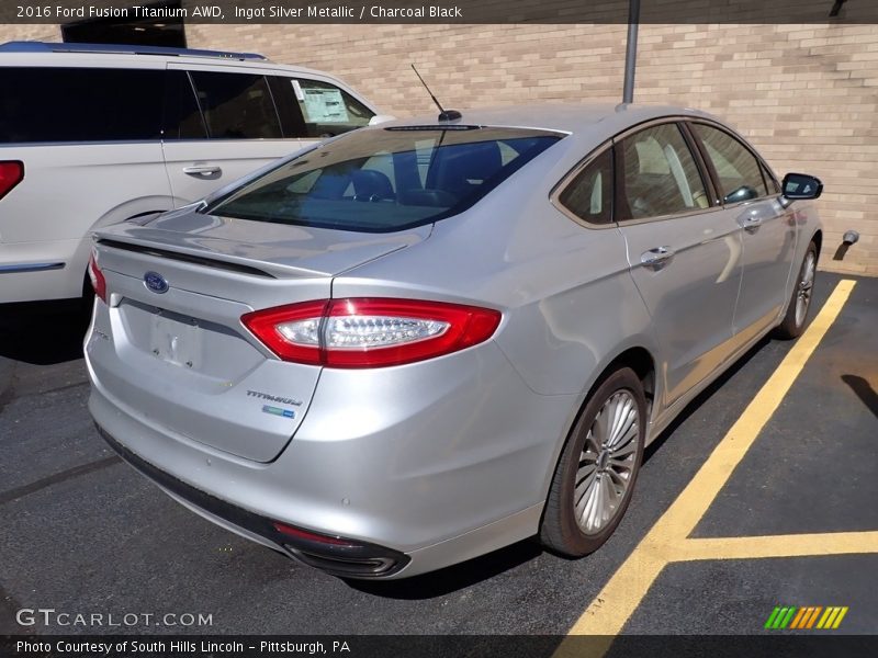 Ingot Silver Metallic / Charcoal Black 2016 Ford Fusion Titanium AWD