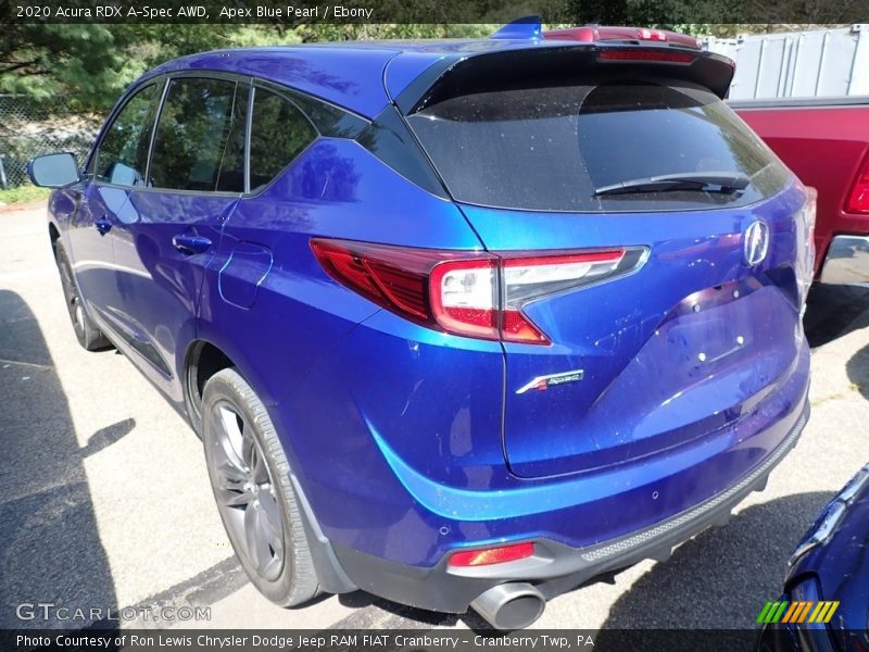 Apex Blue Pearl / Ebony 2020 Acura RDX A-Spec AWD