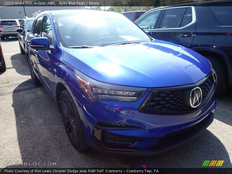 Apex Blue Pearl / Ebony 2020 Acura RDX A-Spec AWD