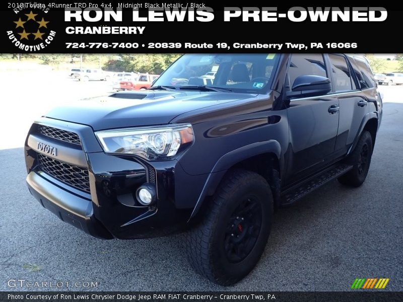 Midnight Black Metallic / Black 2018 Toyota 4Runner TRD Pro 4x4