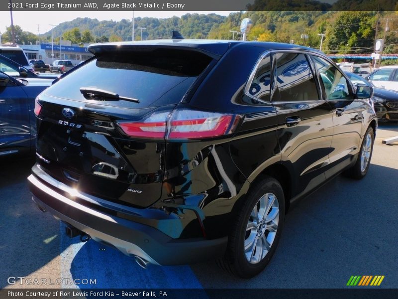 Agate Black Metallic / Ebony 2021 Ford Edge Titanium AWD