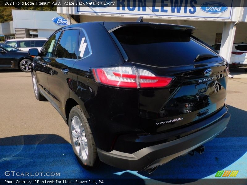 Agate Black Metallic / Ebony 2021 Ford Edge Titanium AWD