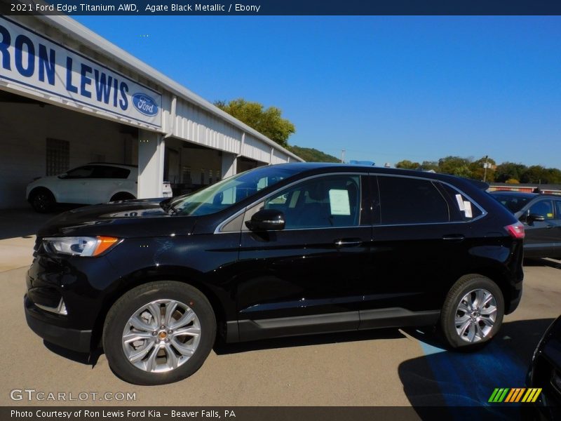 Agate Black Metallic / Ebony 2021 Ford Edge Titanium AWD