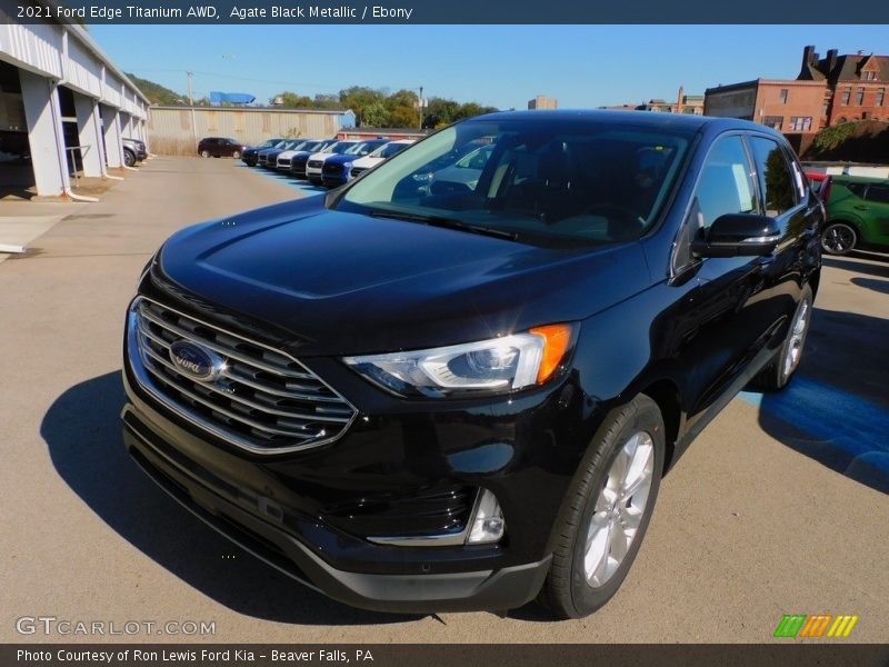 Agate Black Metallic / Ebony 2021 Ford Edge Titanium AWD