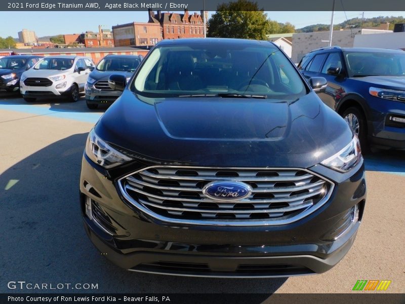 Agate Black Metallic / Ebony 2021 Ford Edge Titanium AWD