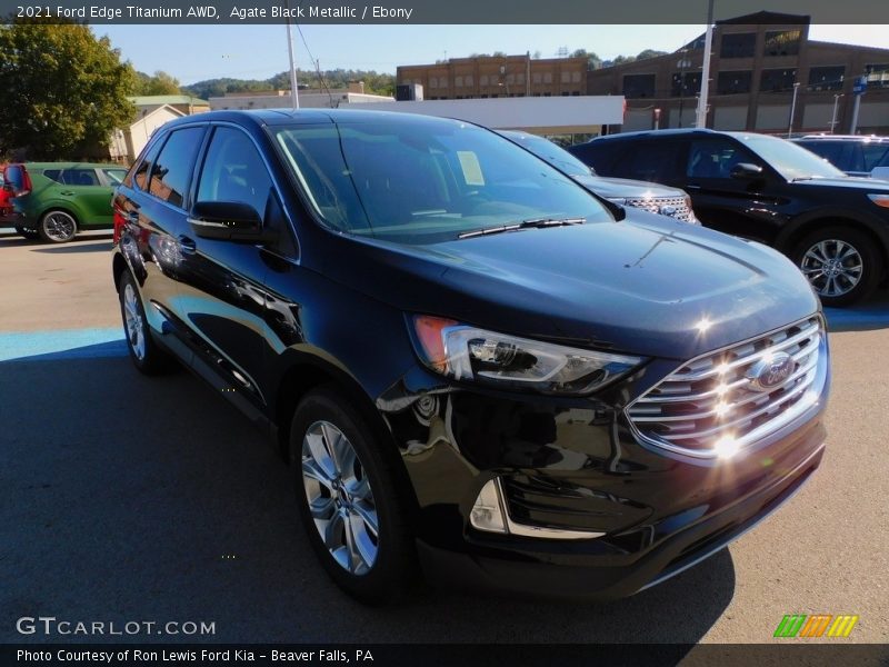 Agate Black Metallic / Ebony 2021 Ford Edge Titanium AWD