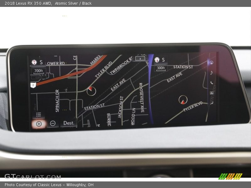Atomic Silver / Black 2018 Lexus RX 350 AWD