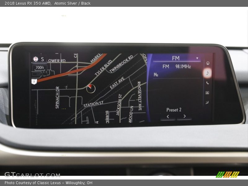 Atomic Silver / Black 2018 Lexus RX 350 AWD