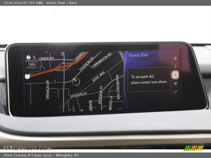 Atomic Silver / Black 2018 Lexus RX 350 AWD