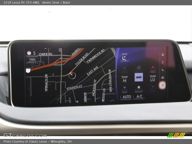 Atomic Silver / Black 2018 Lexus RX 350 AWD