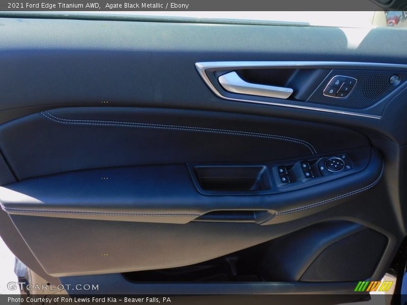 Agate Black Metallic / Ebony 2021 Ford Edge Titanium AWD