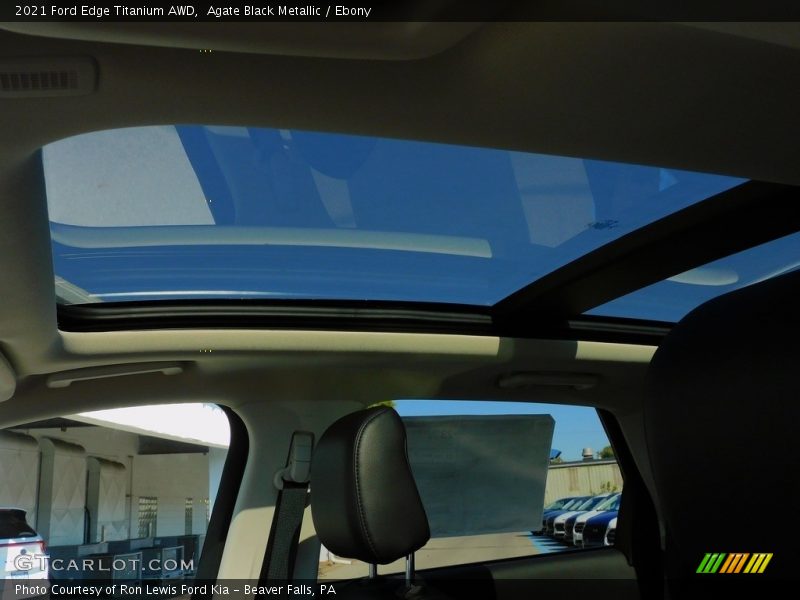 Agate Black Metallic / Ebony 2021 Ford Edge Titanium AWD