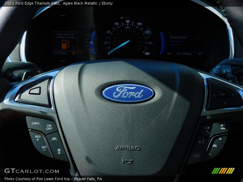 Agate Black Metallic / Ebony 2021 Ford Edge Titanium AWD