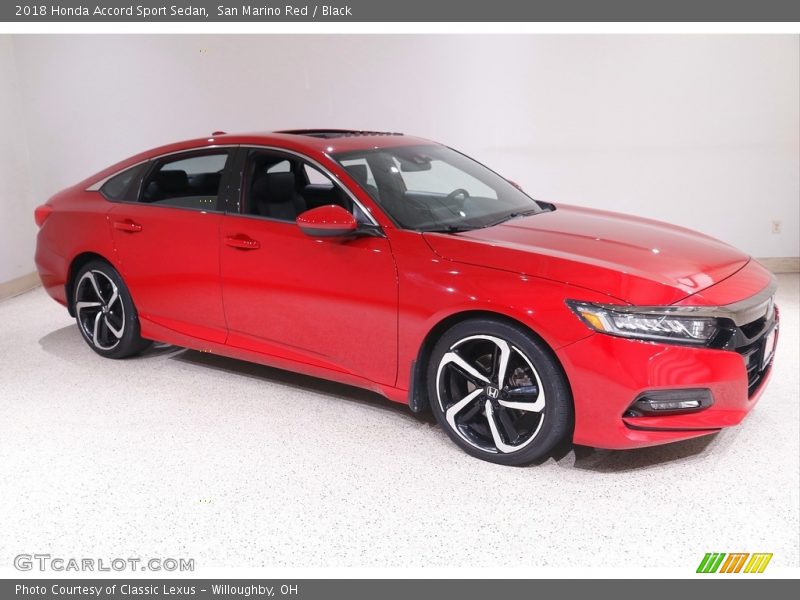 San Marino Red / Black 2018 Honda Accord Sport Sedan