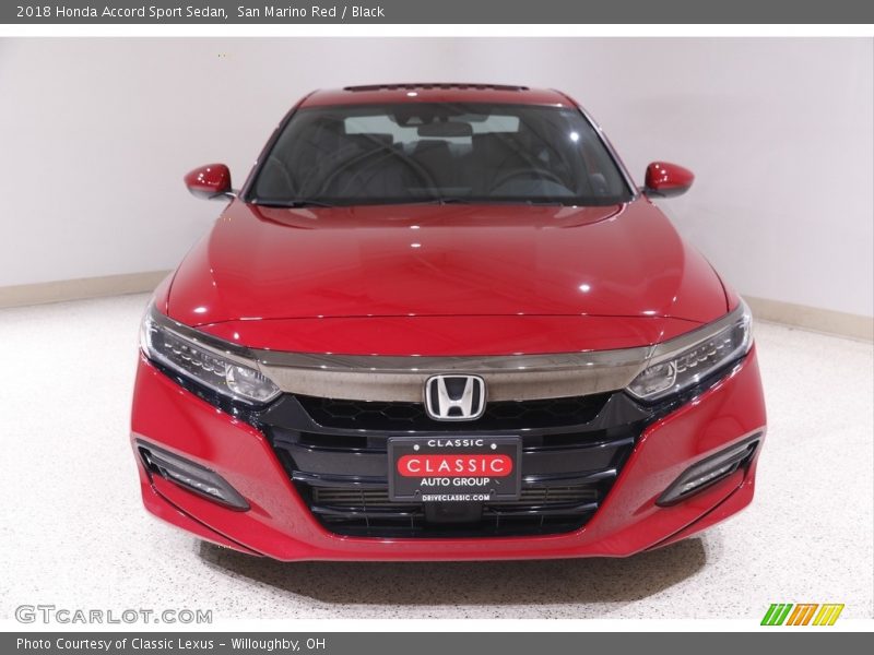 San Marino Red / Black 2018 Honda Accord Sport Sedan