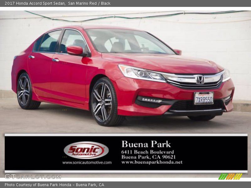 San Marino Red / Black 2017 Honda Accord Sport Sedan