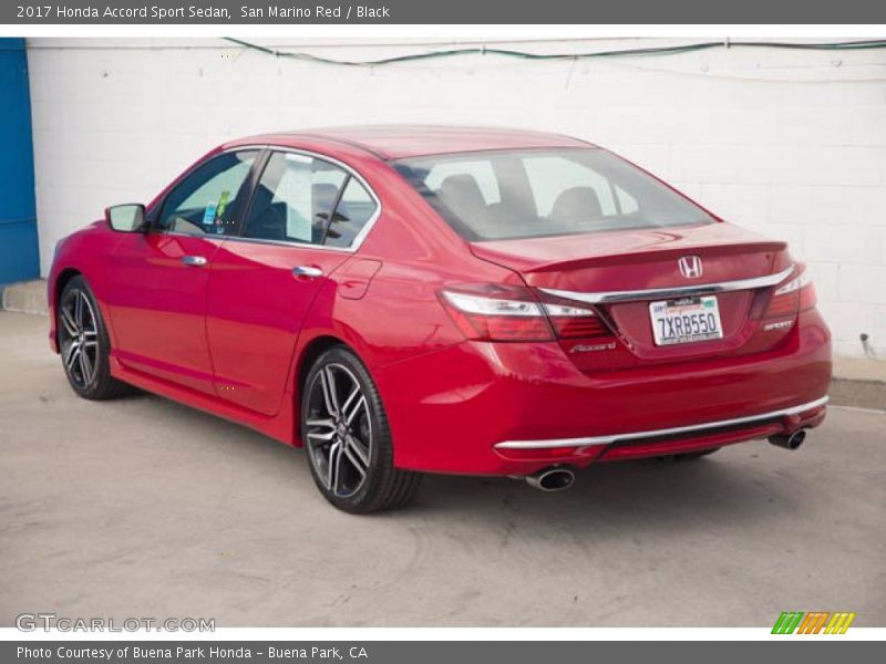 San Marino Red / Black 2017 Honda Accord Sport Sedan