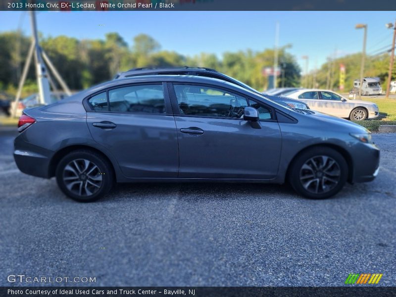 White Orchid Pearl / Black 2013 Honda Civic EX-L Sedan