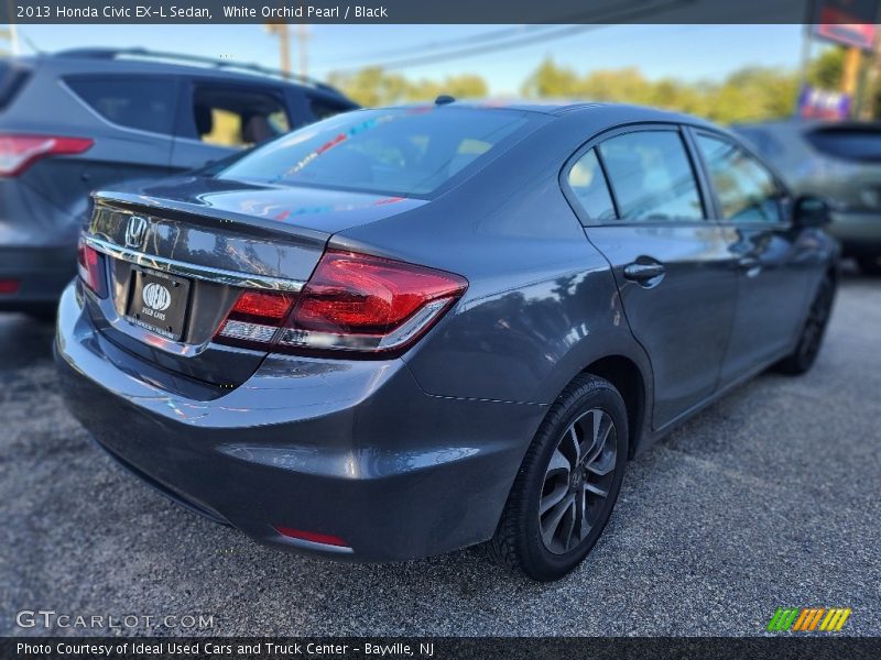 White Orchid Pearl / Black 2013 Honda Civic EX-L Sedan