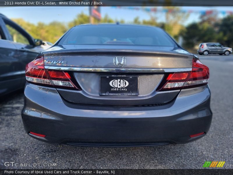 White Orchid Pearl / Black 2013 Honda Civic EX-L Sedan