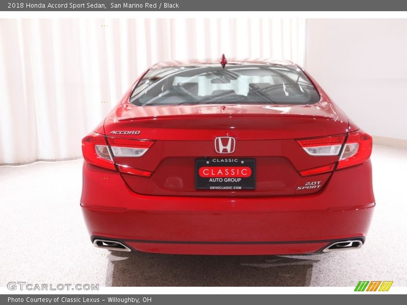 San Marino Red / Black 2018 Honda Accord Sport Sedan
