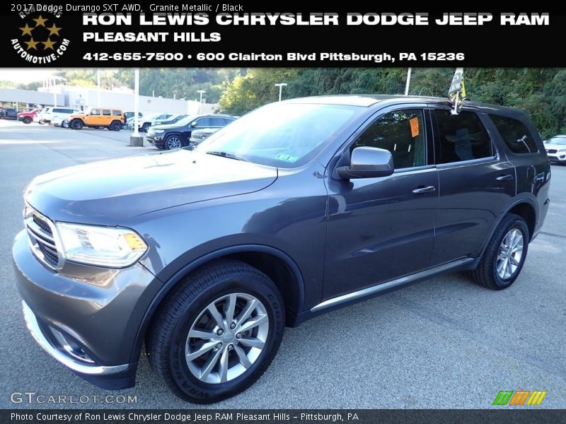 Granite Metallic / Black 2017 Dodge Durango SXT AWD